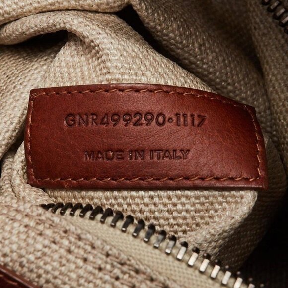 Yves Saint Laurent Natural Linen And Leather Rive Gauche Tote Bag - Picture 8 of 9